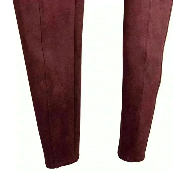 Spanx Faux Suede Shaping High Rise Leggings In Dark Terracotta Size Small - Picture 4 of 10